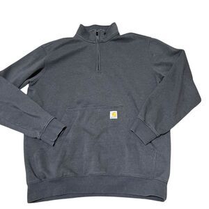 Carhartt 1/4 Zip Pullover Sweatshirt Gray Loose Midweight Outdoor Men's Sz L